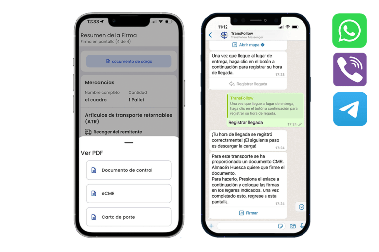 documento de control TF Drive Messenger ES